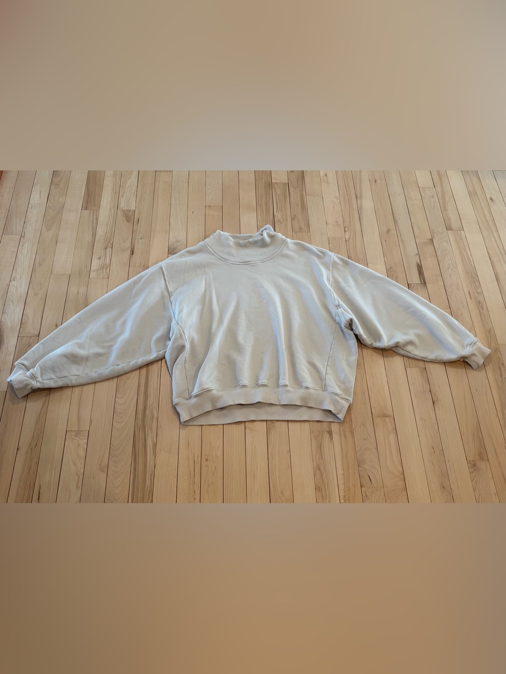 Joah Brown Oversized Turtleneck Sweatshirt Sahara French Terry Small Medium - Picture 5 of 9